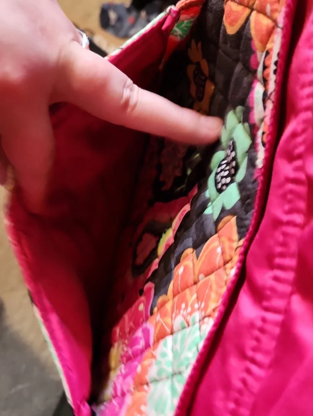 Vera Bradley Hipster Quilted Floral Crossbody in Retired Ziggy Zinnia